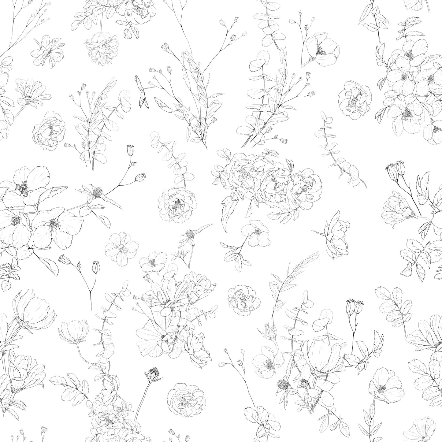 Lined Meadow Wallpaper