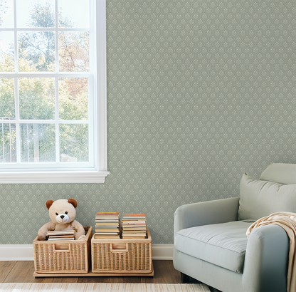 Sage Trellis Wallpaper
