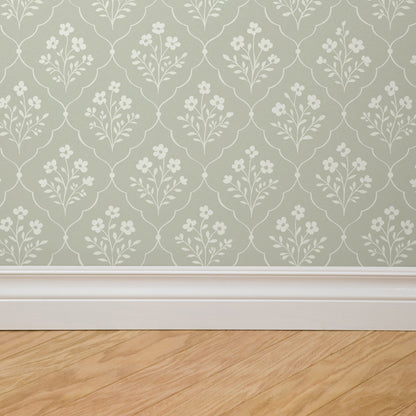 Sage Trellis Wallpaper
